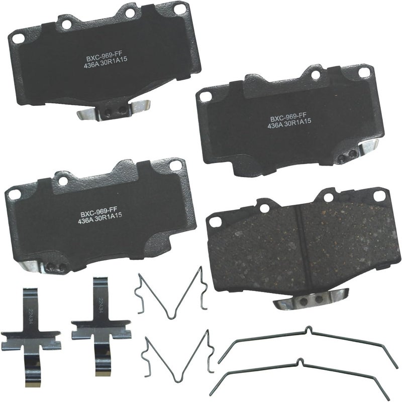 Bendix Premium SBC436A Ceramic Front Brake Pads for Toyota 4Runner 2002-2001, Hilux 2004, Tacoma 1998-1995 - Image 1